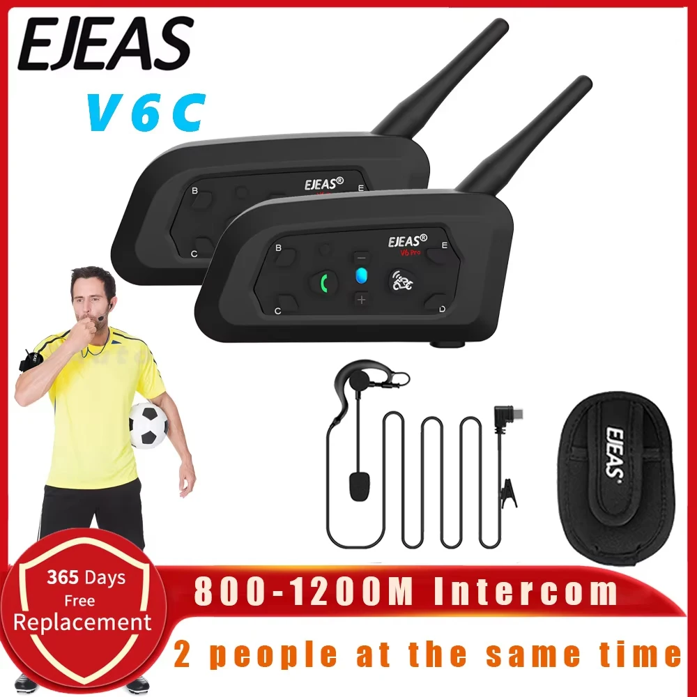 خوذة احترافية لحكام كرة القدم EJEAS V6C RPO