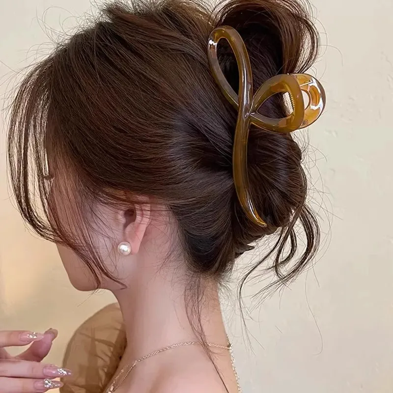 Elegant Jelly Bow Hair Claw Clip