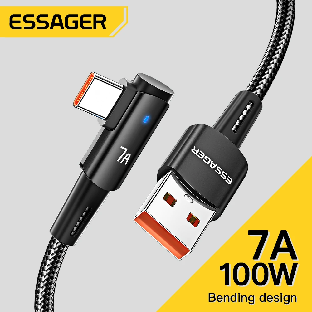 كابل شحن USB نوع C بزاوية 90 درجة