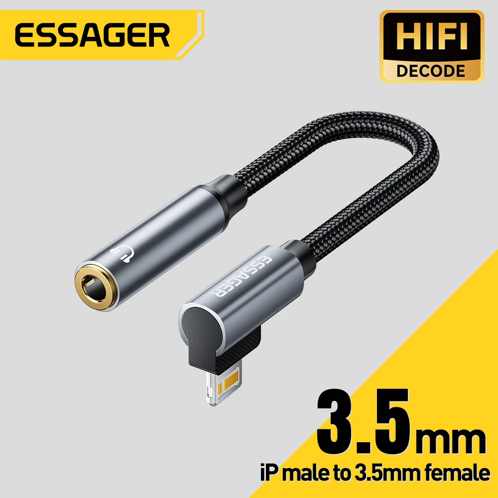 Essager L-Shape Type-C to 3.5mm Audio Cable