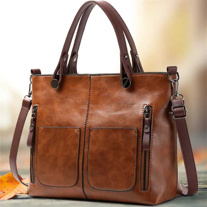 Retro Leather Handbag for Women