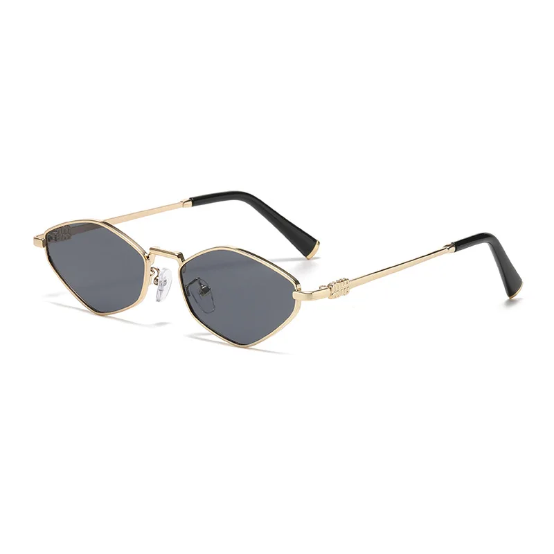 Trendy Rhombus Metal Sunglasses for Women