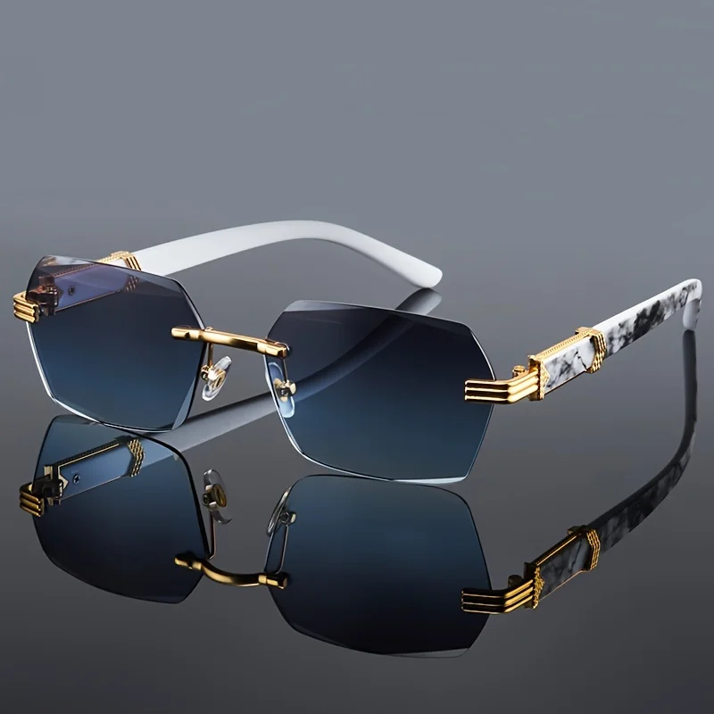 Classic Frameless Square Sunglasses for Everyone
