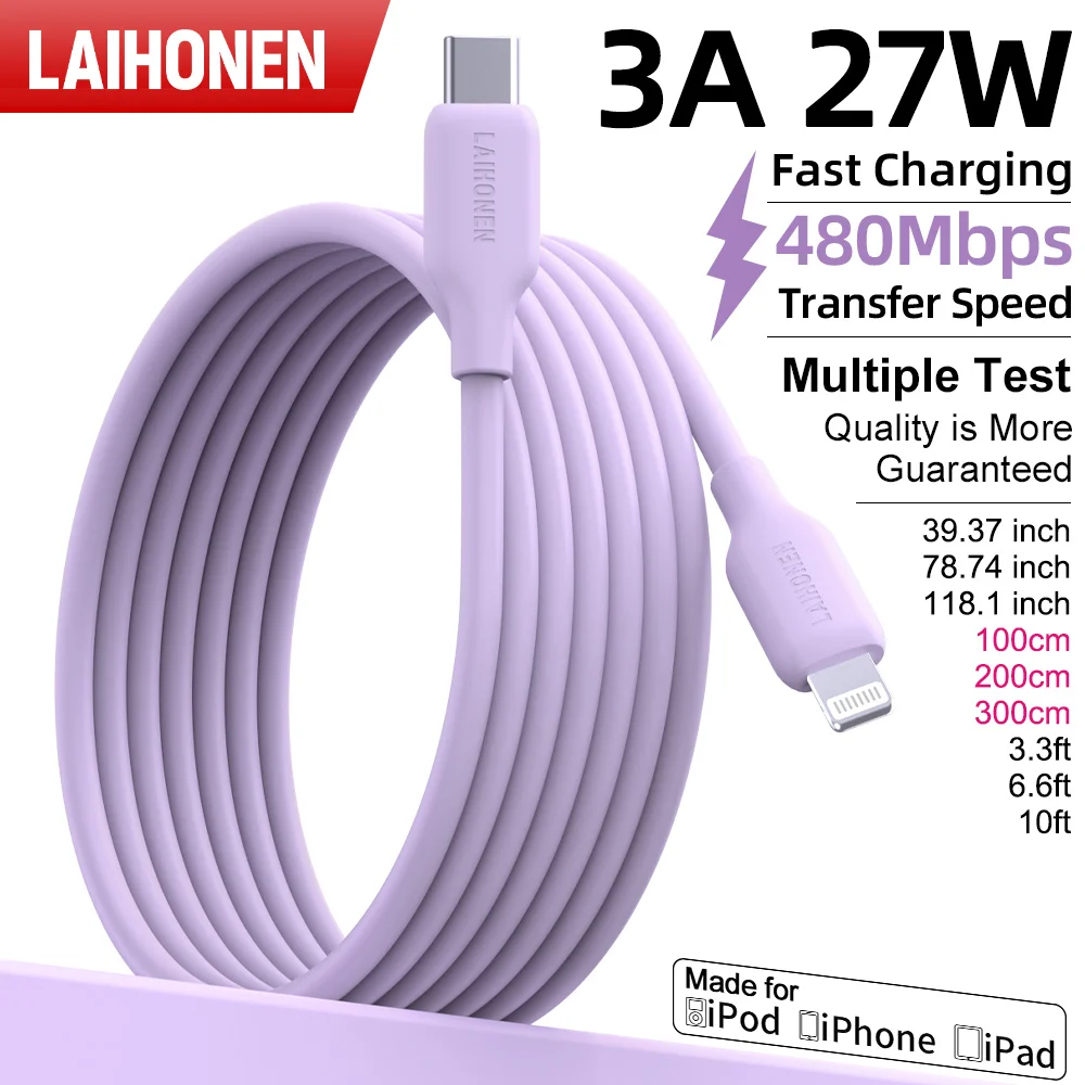Fast Charging Liquid Silicone Cable for iPhone