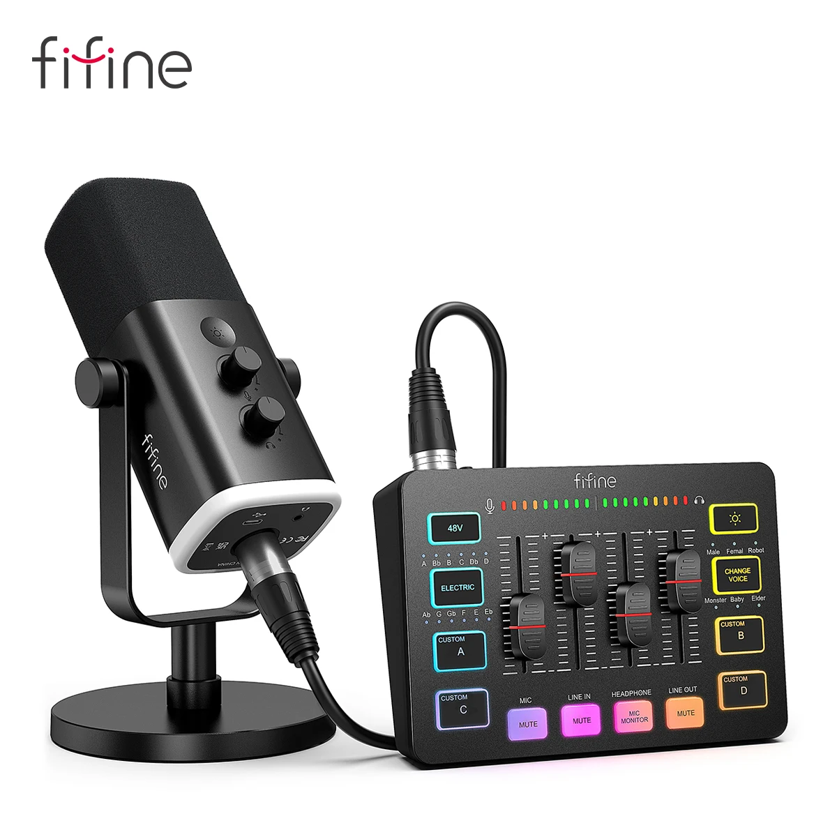 مجموعة بودكاست FIFINE للاستوديوهات واللاعبين