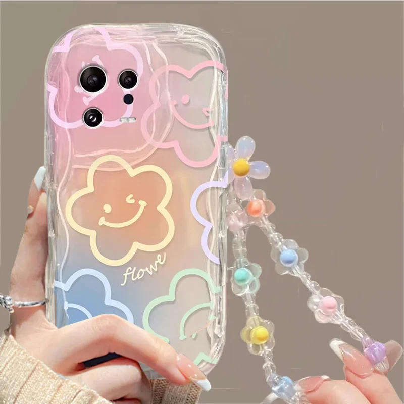 Floral Bracelet Case for Motorola Moto Edge