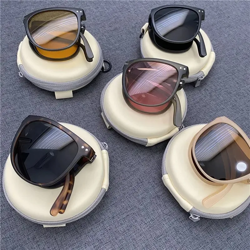 Foldable Square Frame Sunglasses for Outdoor
