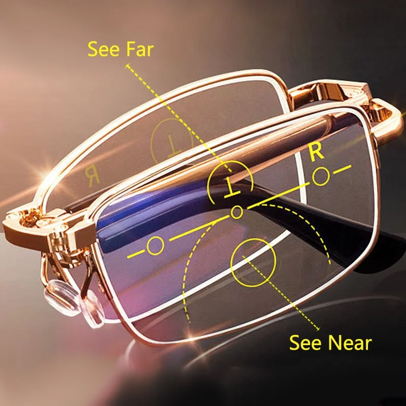 Portable Folding Progressive Reading Glasses