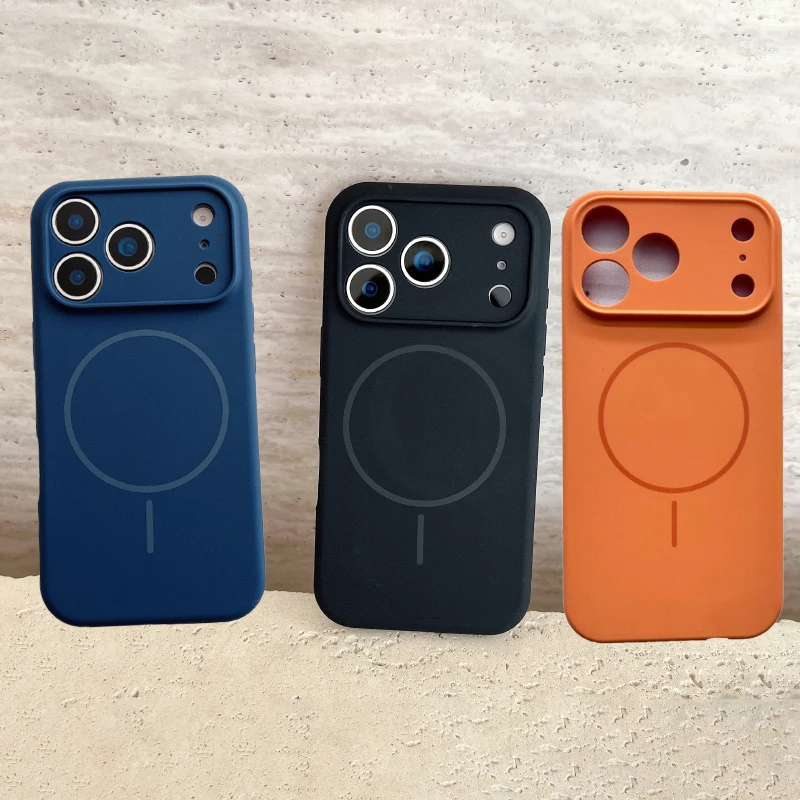Silicone Magnetic Wireless Charging Case for iPhone