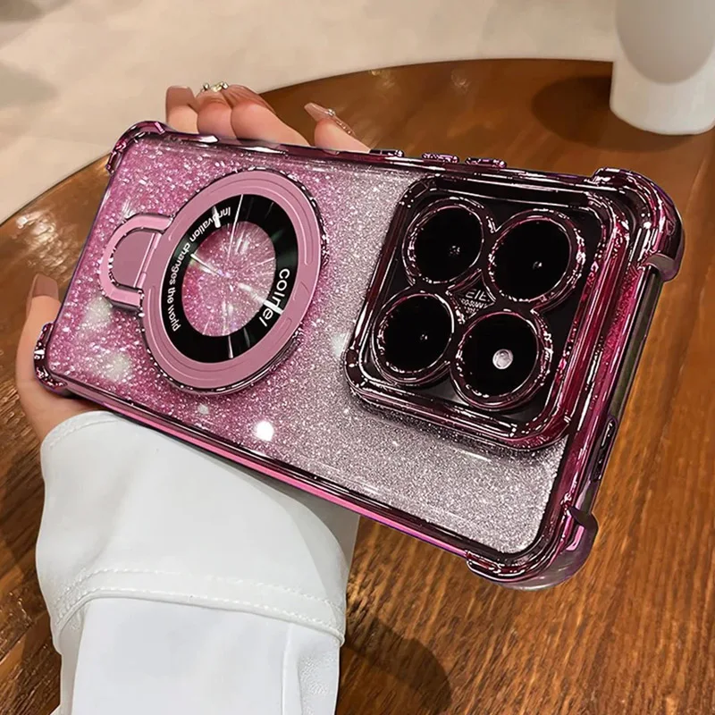 Glitter Shockproof Magnetic Phone Case for Xiaomi