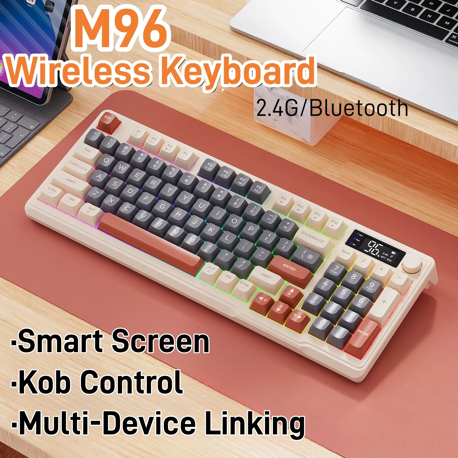 لوحة مفاتيح لاسلكية FreeWolf M96 للألعاب
