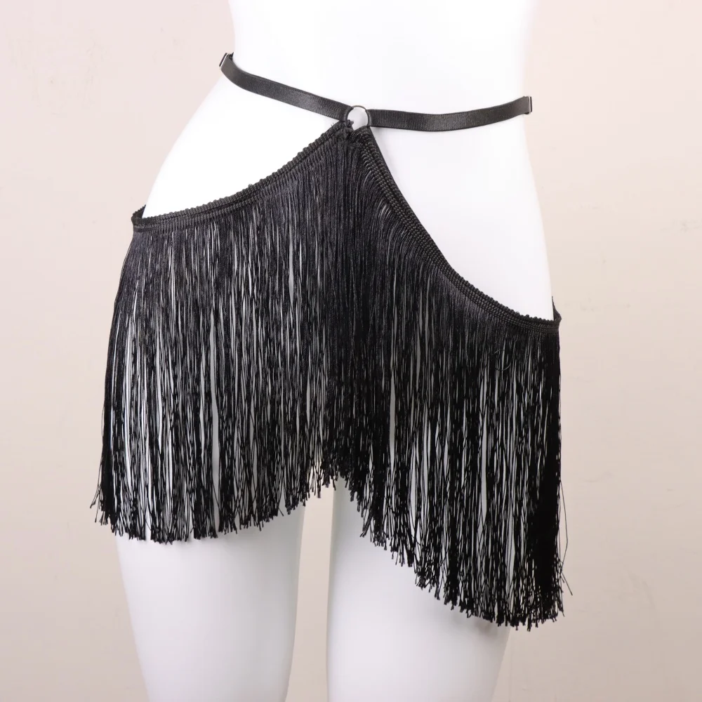 Fringe Belt Skirt with Adjustable Harness