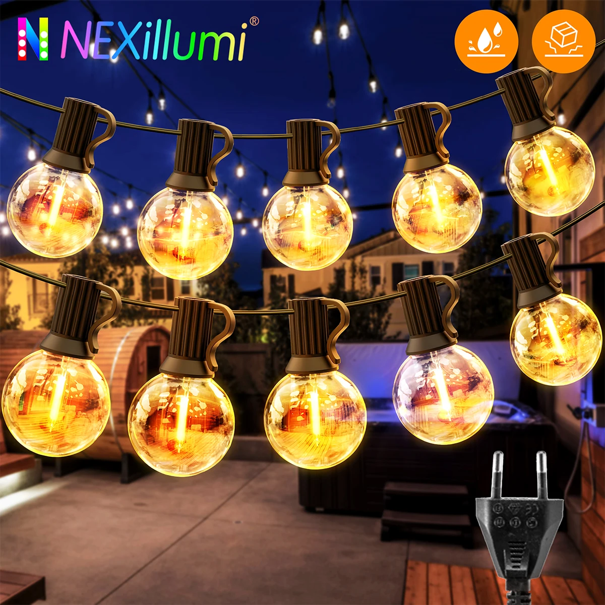 أضواء LED سلسلة G40 للديكور الخارجي