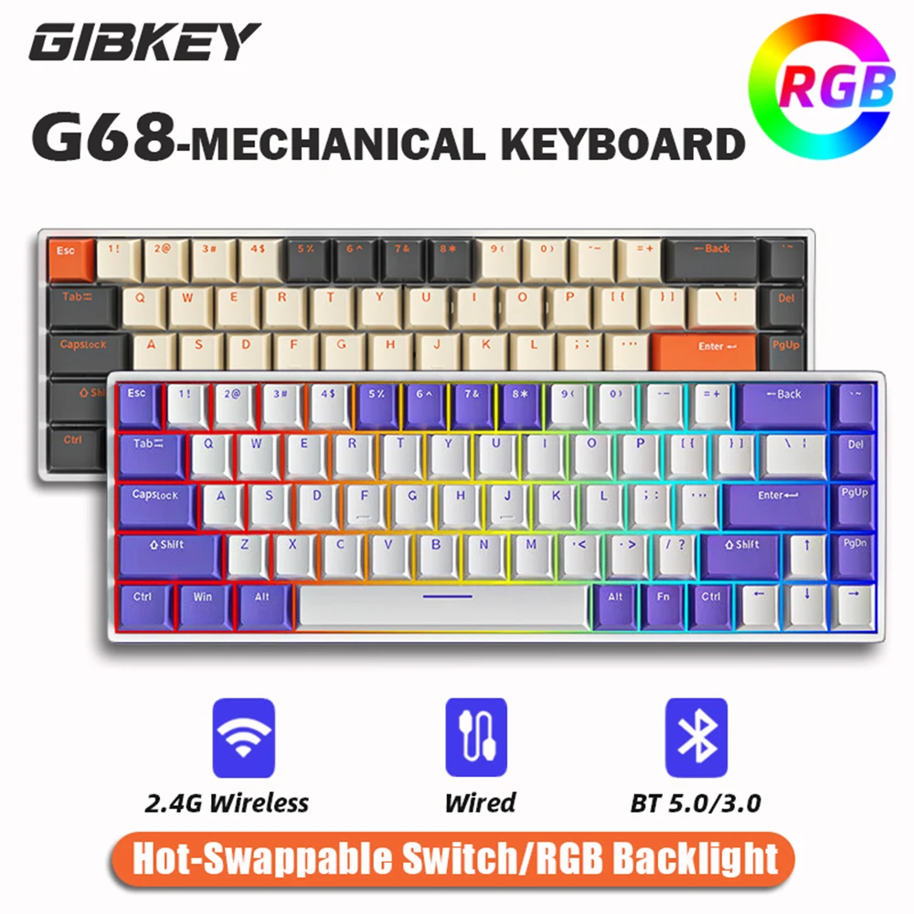 لوحة مفاتيح الألعاب الميكانيكية G68