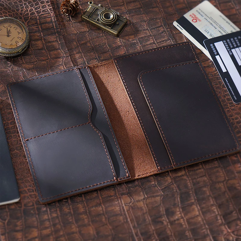 Vintage Handmade Leather Passport Holder