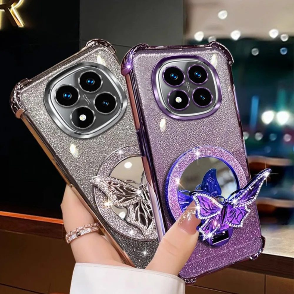 Glitter Butterfly Mirror Phone Case
