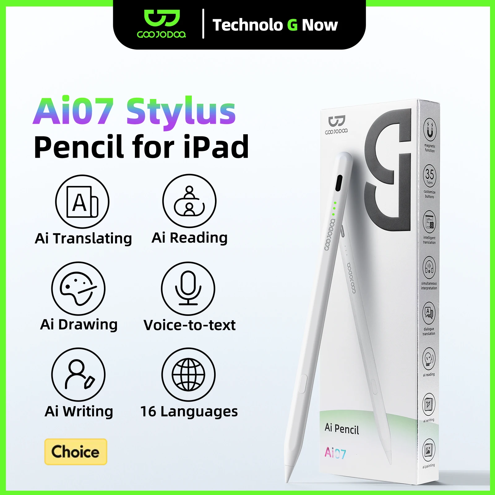 قلم GOOJODOQ Ai07 لجهاز iPad