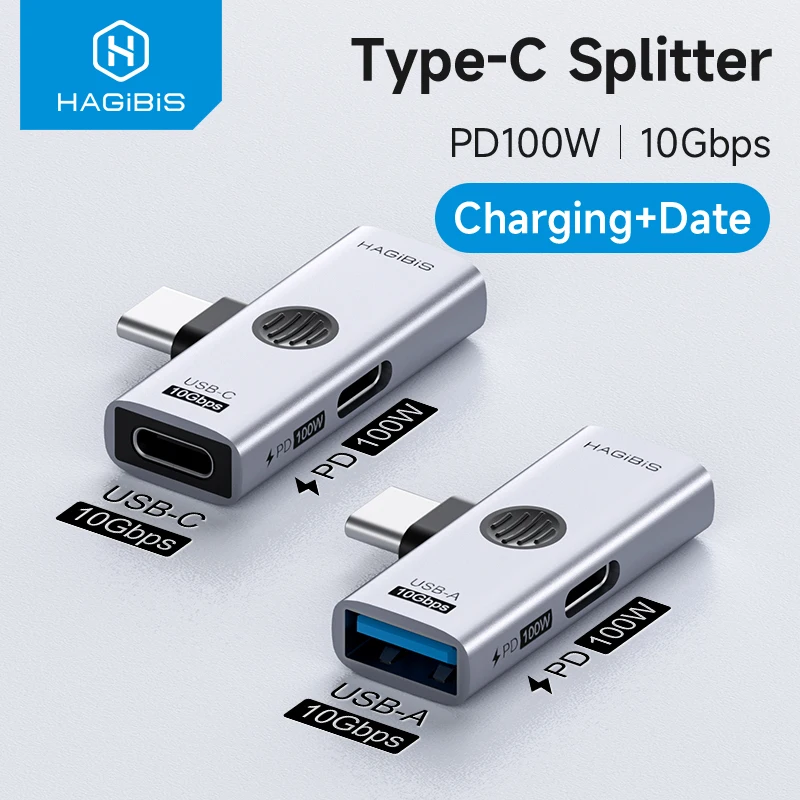 Hagibis Dual USB C Adapter Splitter
