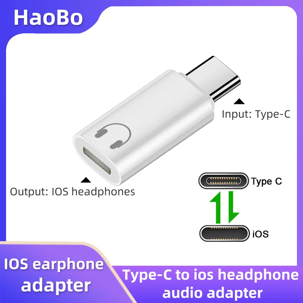 USB-C to iOS Headphone Audio Adapter