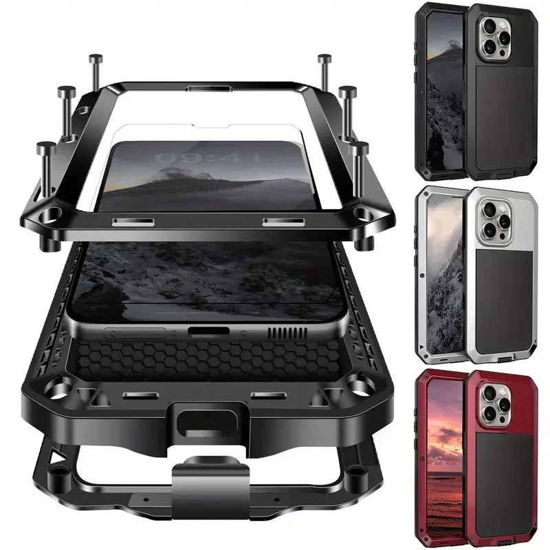 Shockproof Aluminum Case for iPhone Models