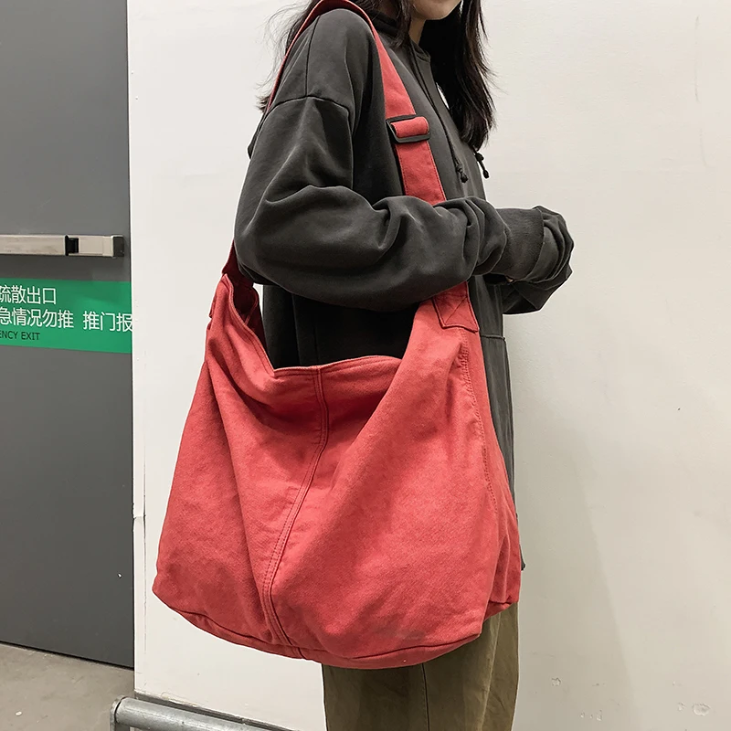Large Capacity Canvas Shoulder Bag for Women