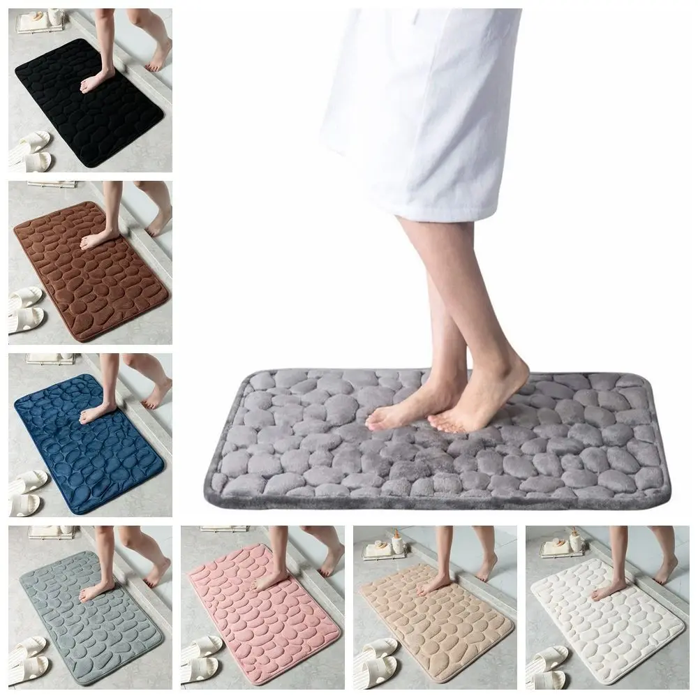 Cobblestone Embossed Non-Slip Bath Mat