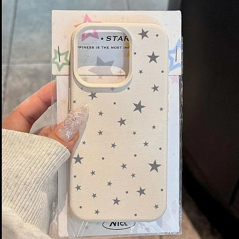 INS Gray Stars Shockproof Phone Case