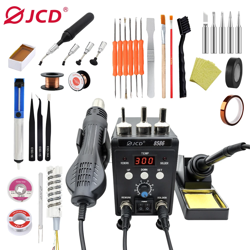 محطة لحام 2 في 1 مع شاشة LCD