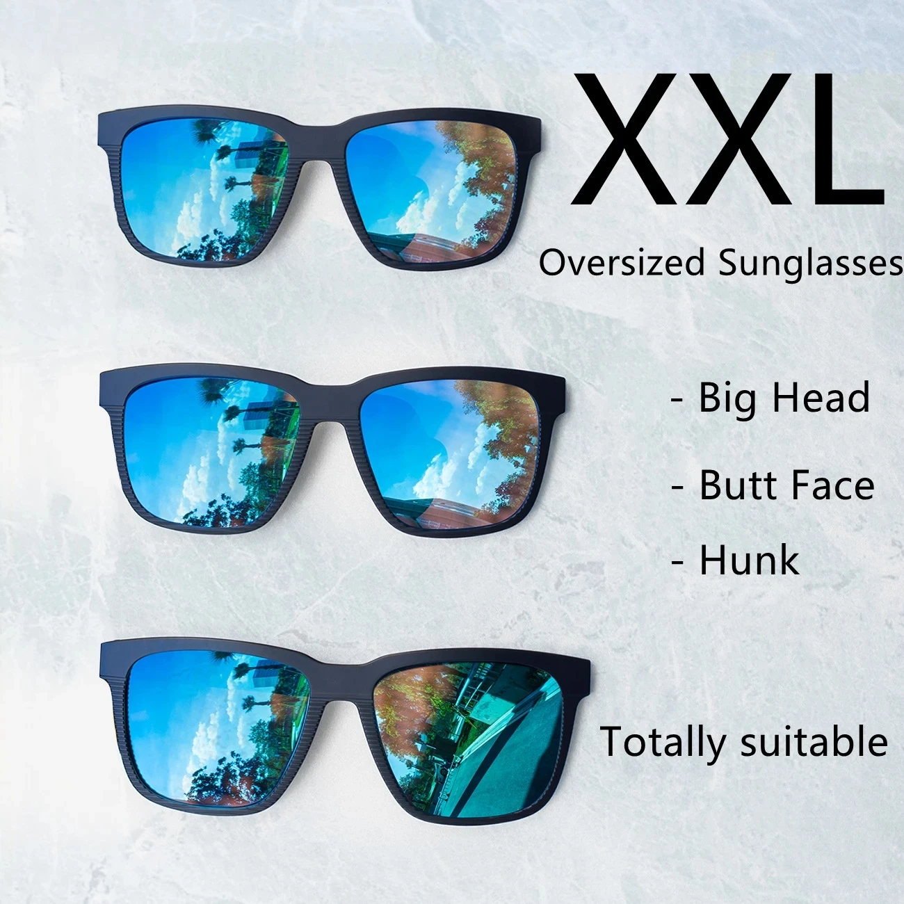 Oversized Polarized Sunglasses for Big Heads