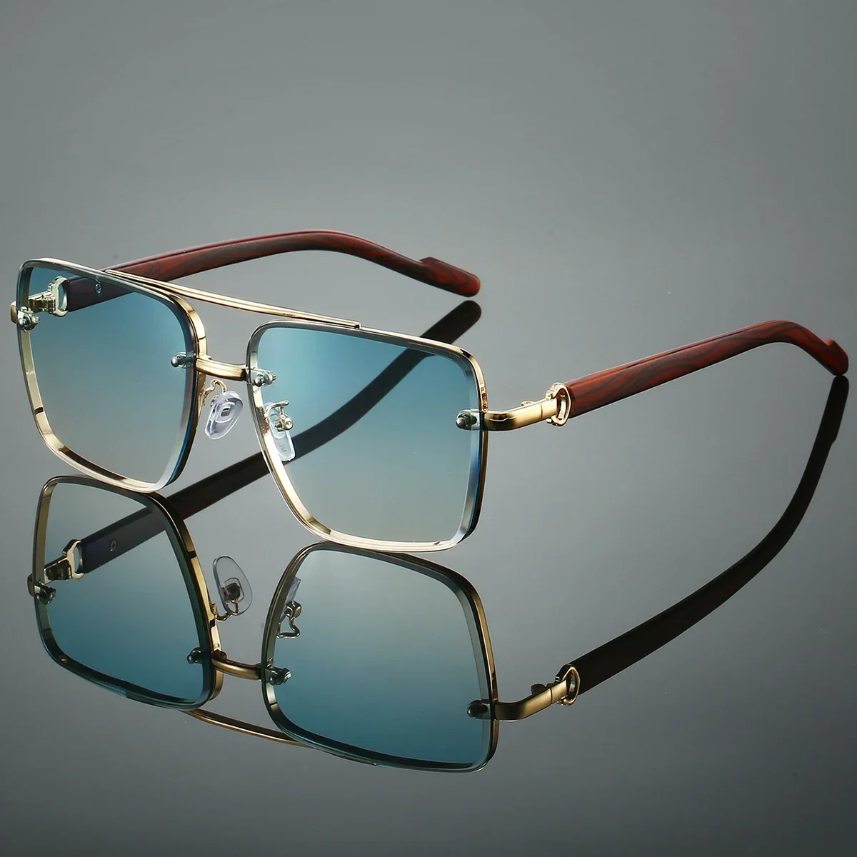 KAMMPT Retro Square Pilot Sunglasses