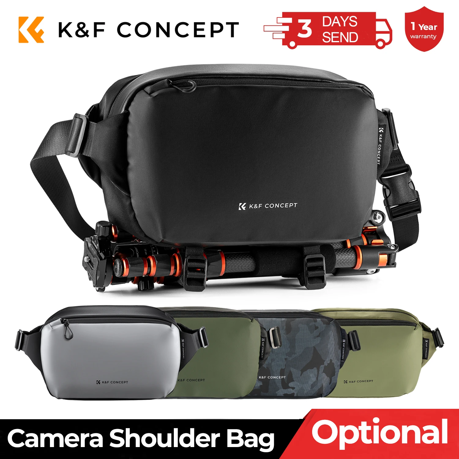 K&F CONCEPT 10L Lightweight Camera Shoulder Bag