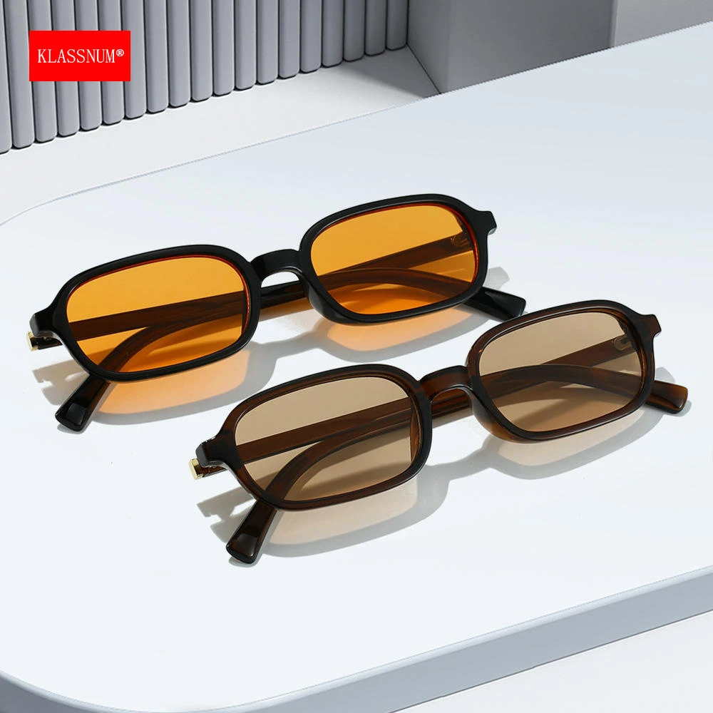 KLASSNUM Vintage Rectangle Sunglasses for Everyone