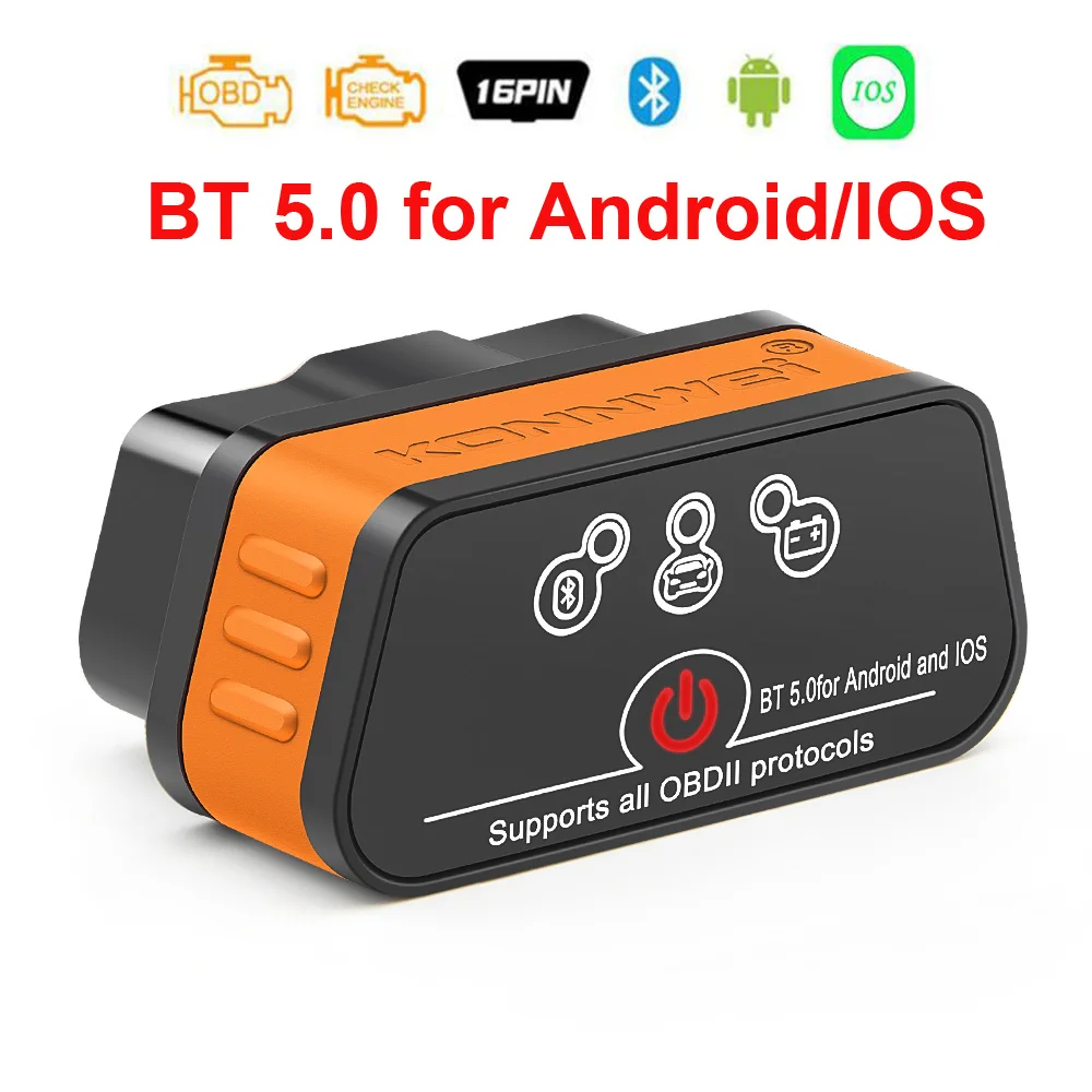 ماسح ضوئي OBD2 بلوتوث Konnwei ELM327