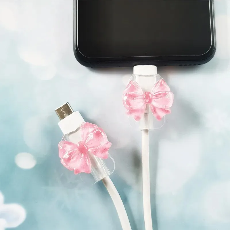 Adorable 3D Bow Charger Protector Cover