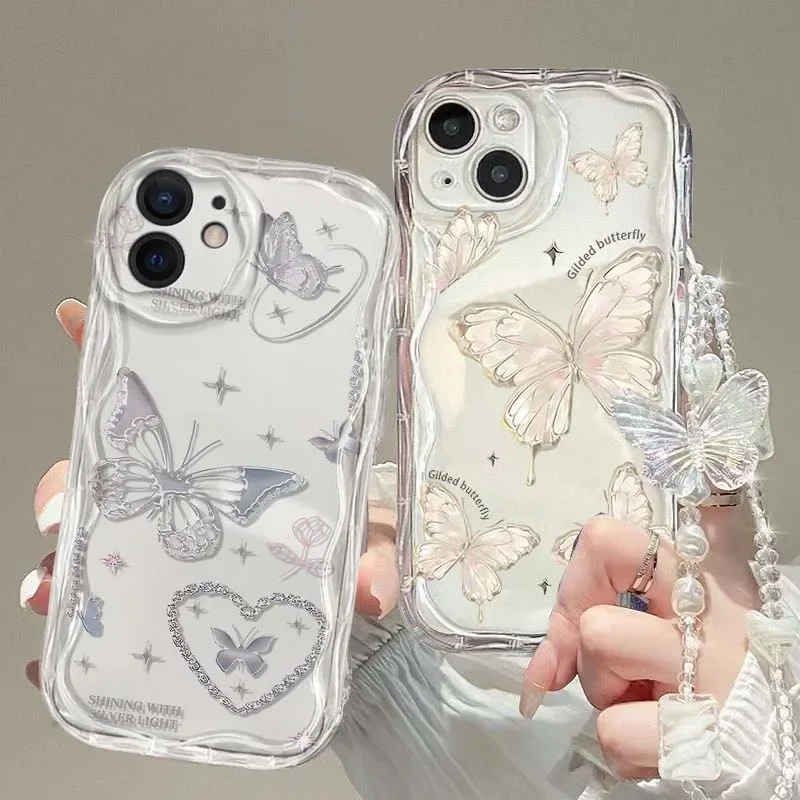 Korean Butterfly Chain Case for iPhone