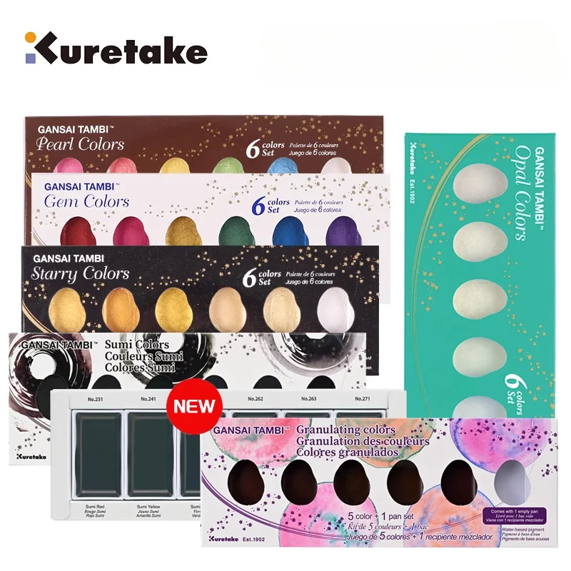 أصباغ مائية يابانية Kuretake GANSAI TAMBI