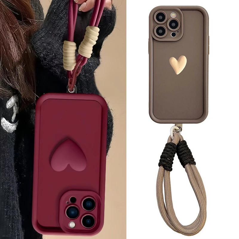 Heart-Shaped Lanyard Case for Huawei Honor