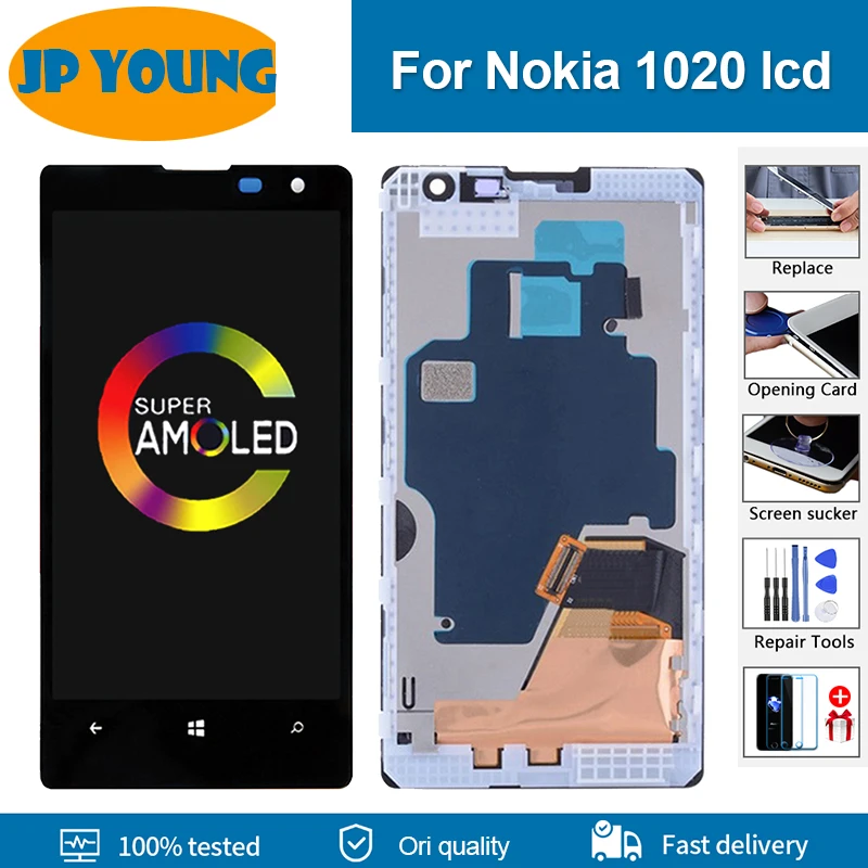 شاشة AMOLED أصلية لهاتف نوكيا Lumia 1020