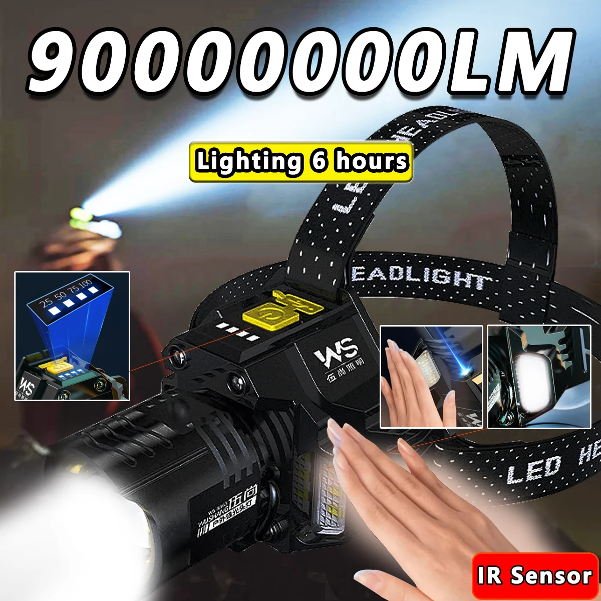 كشافات LED قوية قابلة لإعادة الشحن