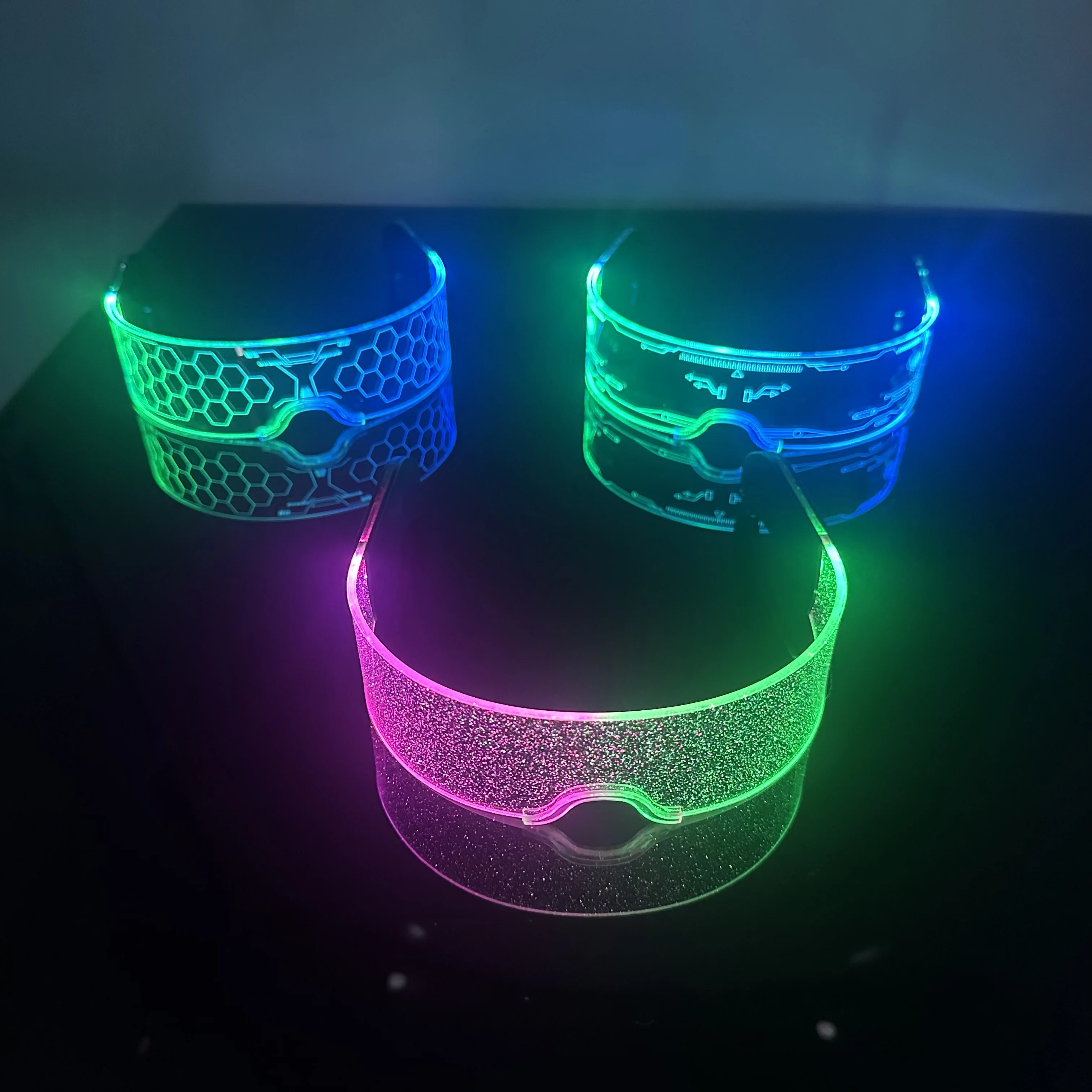 نظارات LED مضيئة ملونة للحفلات