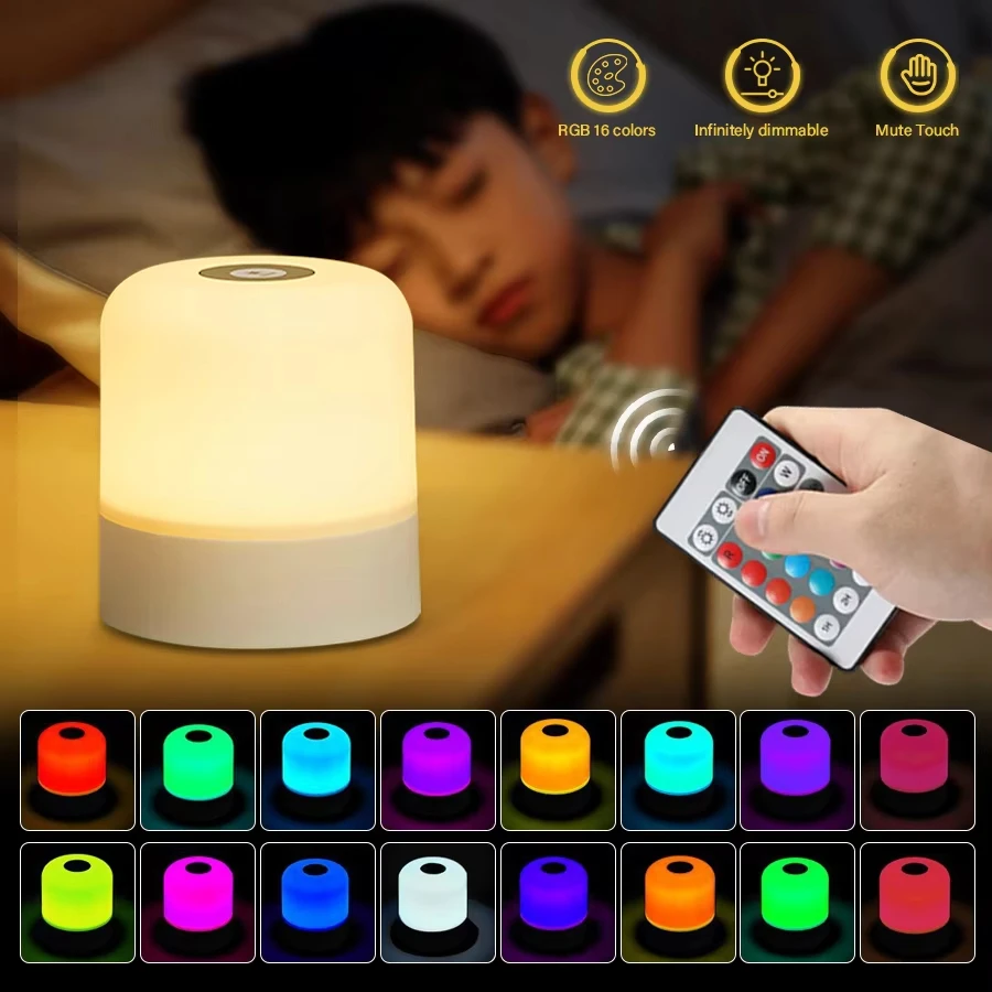 مصباح طاولة LED بجانب السرير