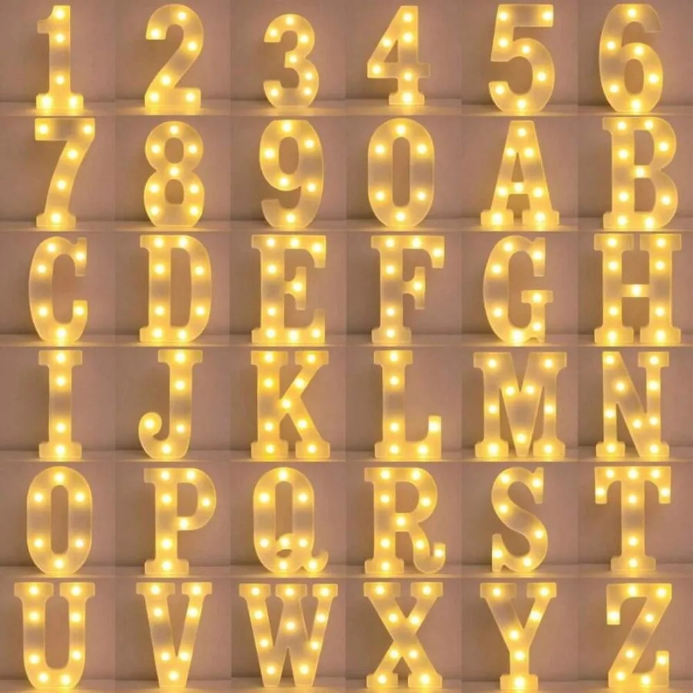 ضوء LED بأحرف مضيئة للديكور