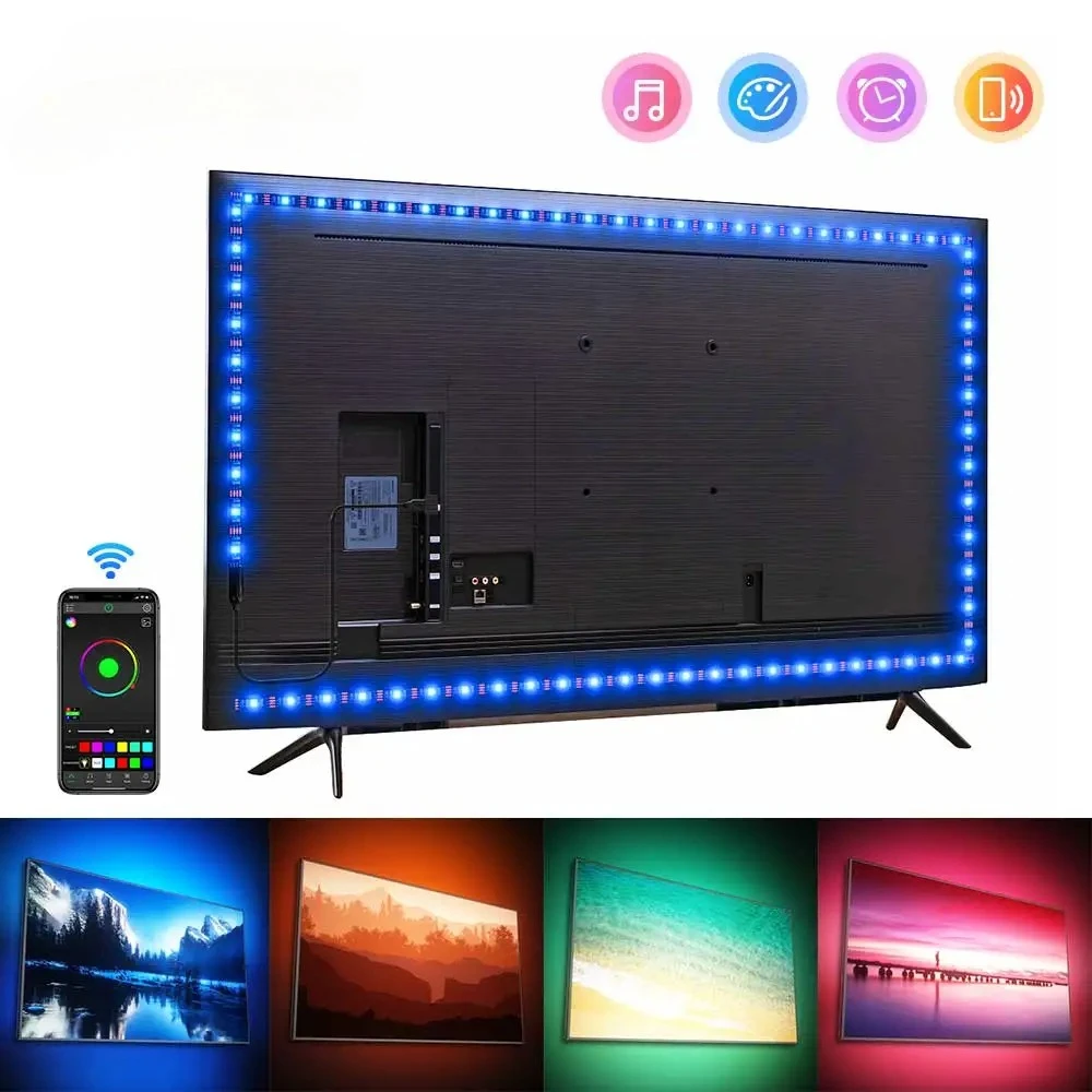 أضواء شريط LED بلوتوث ملونة