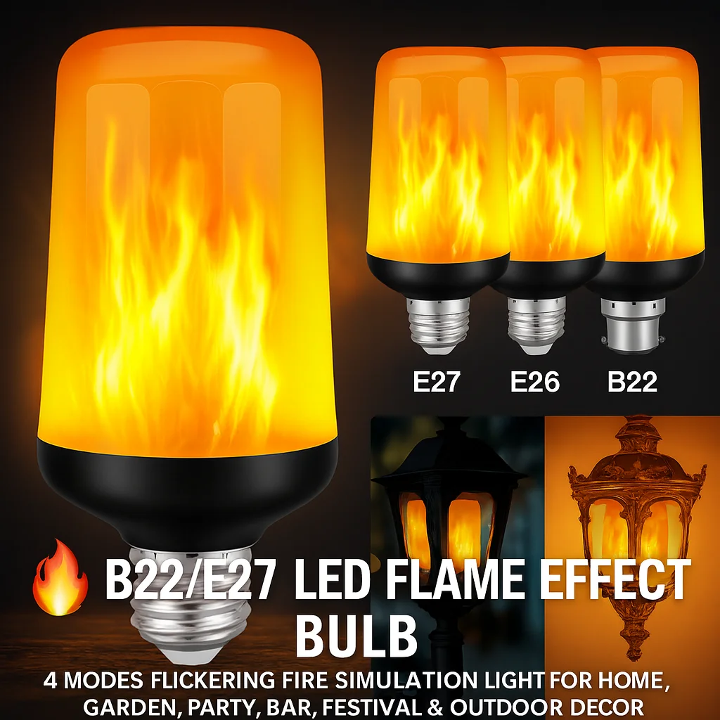 لمبة LED محاكاة لهب B22/E27