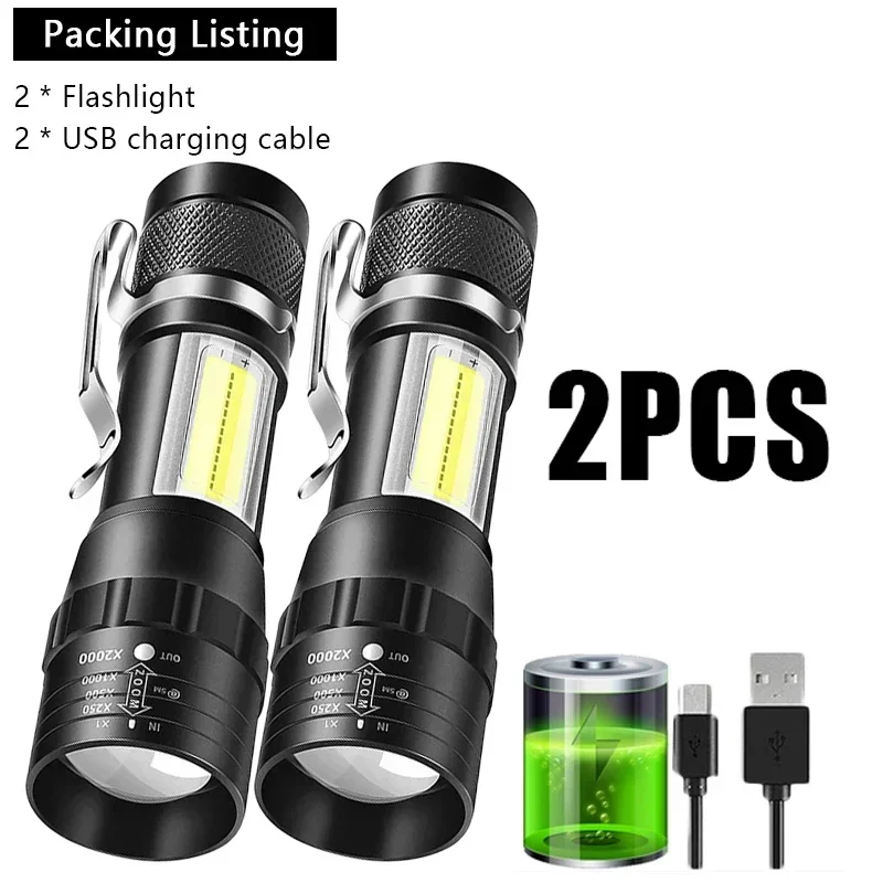 مصباح يدوي LED صغير قابل لإعادة الشحن