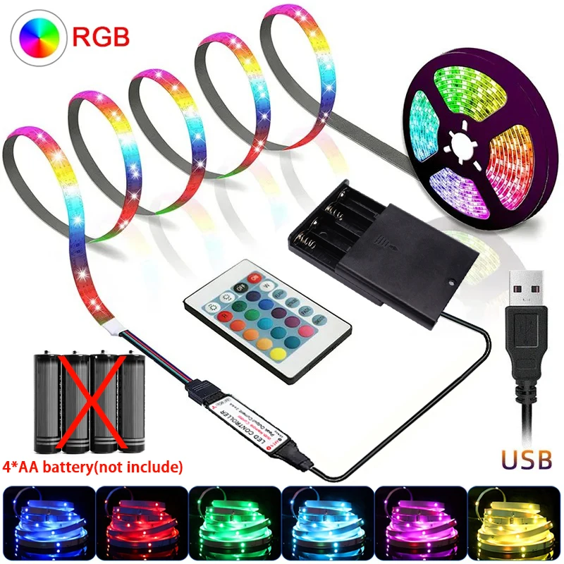 شريط أضواء LED RGB مع تحكم عن بعد