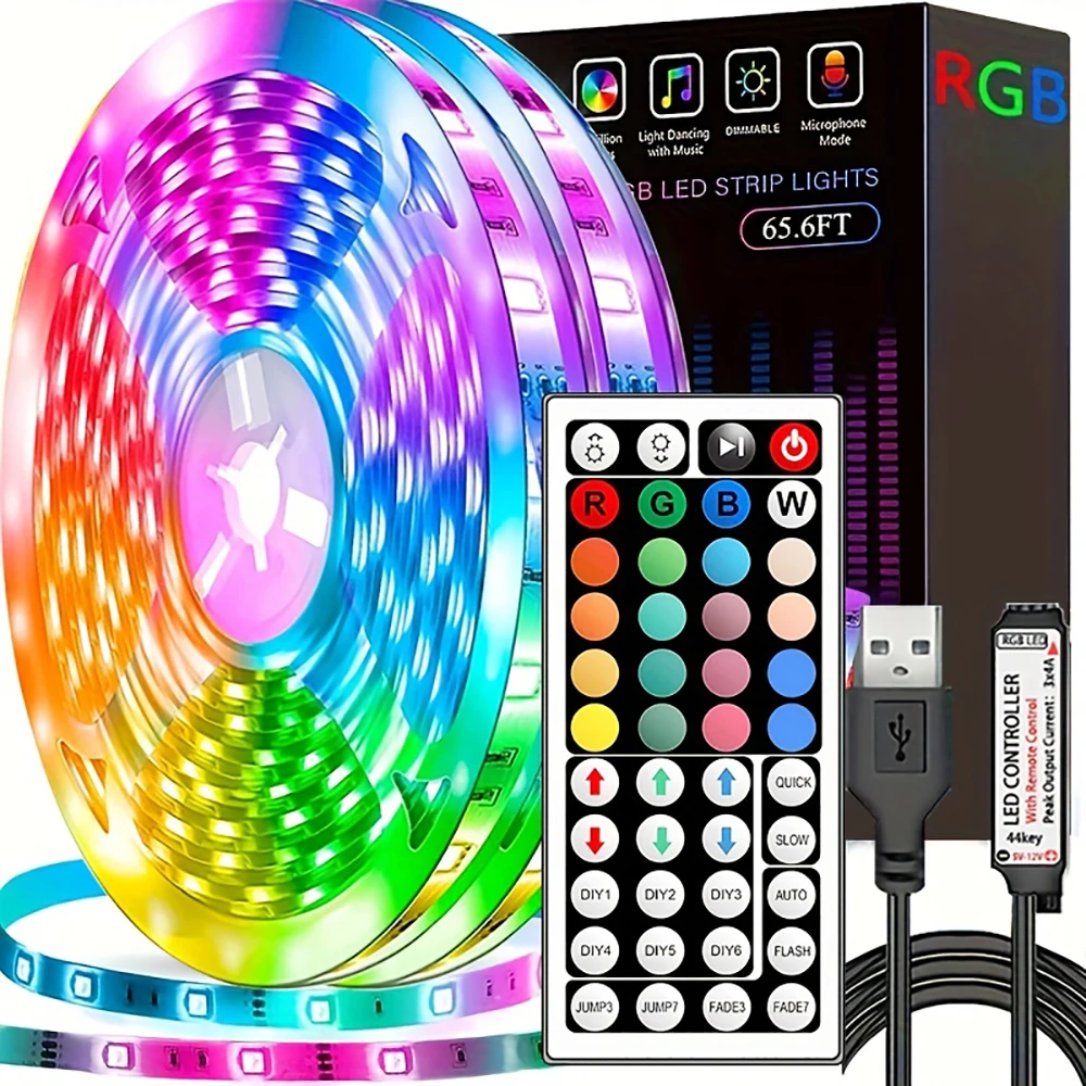 RGB LED Strip Lights with Remote Control