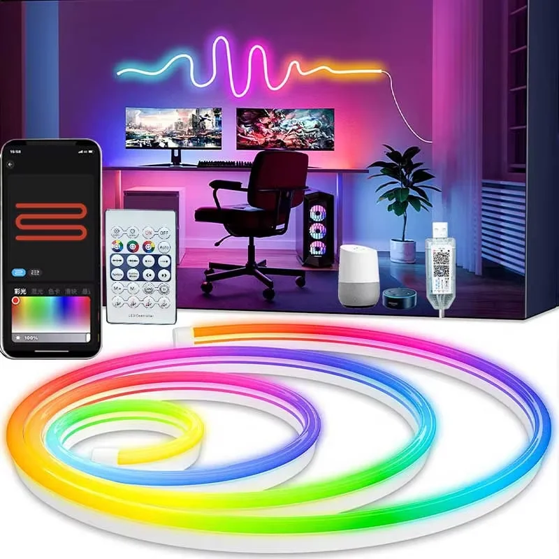 شريط LED نيون RGB بتطبيق بلوتوث