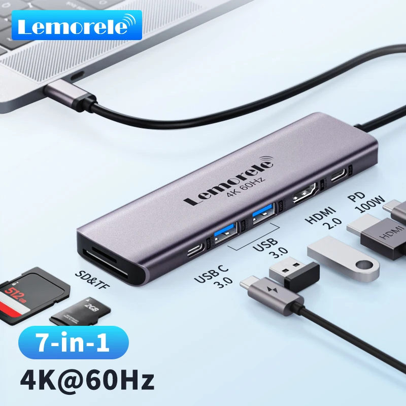 محطة إرساء USB C 7 في 1