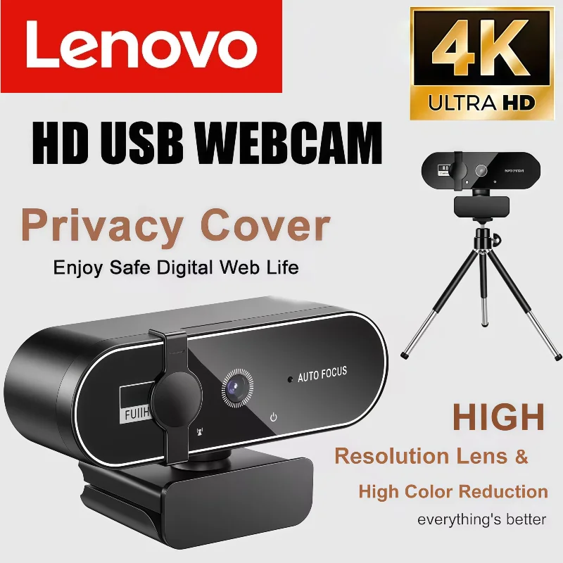كاميرا ويب Lenovo 4K HD Mini